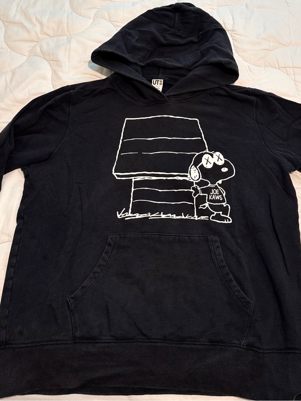 Uniqlo x KAWS Black Hoodie with White Graphic